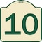 Signmission Sign with Number 10 Heavy-Gauge Aluminum Architectural Sign, 18" x 18", TG-1818-22912 A-DES-TG-1818-22912 - alternate 1